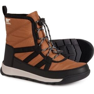 Sorel Girls’ Whitney II Elk/Black Short Lace Up Waterproof Boots—2